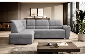 Sajmon Sovesofa m. Sjeselong 3-seter - Grå - Møbler - Sofaer - Sovesofaer - Langsgående sovesofa