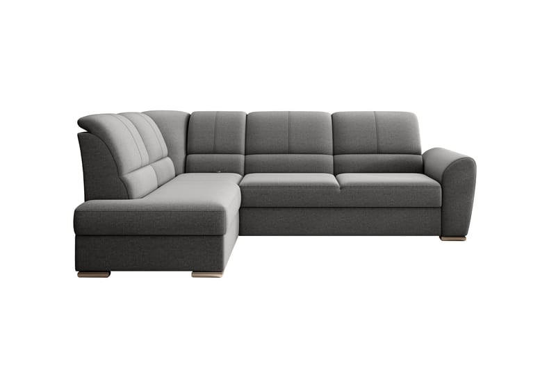 Sajmon Sovesofa m. Sjeselong 3-seter - Grå - Møbler - Sofaer - Sovesofaer - Langsgående sovesofa
