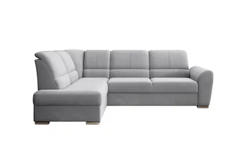Sajmon Sovesofa m. Sjeselong 3-seter - Grå - Møbler - Sofaer - Sovesofaer - Langsgående sovesofa