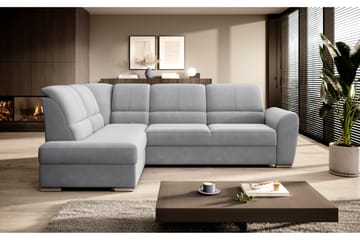 Sajmon Sovesofa m. Sjeselong 3-seter - Grå - Møbler - Sofaer - Sovesofaer - Langsgående sovesofa