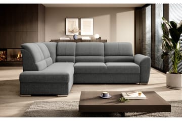 Sajmon Sovesofa m. Sjeselong 3-seter - Grå - Møbler - Sofaer - Sovesofaer - Langsgående sovesofa