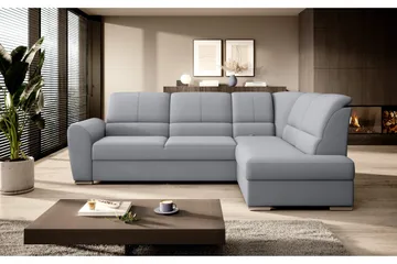 Sajmon Sovesofa m. Sjeselong 3-seter - Grå - Møbler - Sofaer - Sovesofaer - Langsgående sovesofa