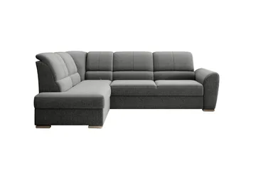 Sajmon Sovesofa m. Sjeselong 3-seter - Grå - Møbler - Sofaer - Sovesofaer - Langsgående sovesofa