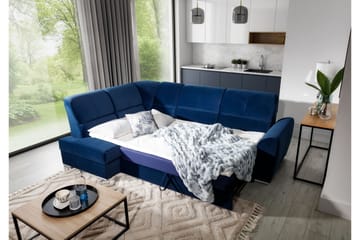 Sajmon Sovesofa m. Sjeselong 3-seter - Lys brun - Møbler - Sofaer - Sovesofaer - Langsgående sovesofa