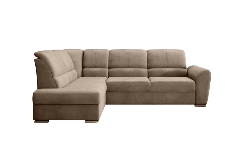 Sajmon Sovesofa m. Sjeselong 3-seter - Lys brun - Møbler - Sofaer - Sovesofaer - Langsgående sovesofa