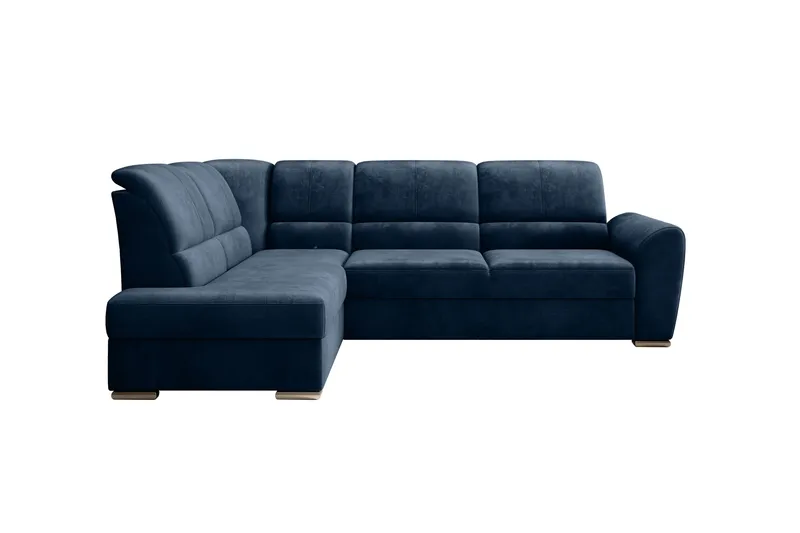 Sajmon Sovesofa m. Sjeselong 3-seter - Mørkeblå - Møbler - Sofaer - Sovesofaer - Langsgående sovesofa