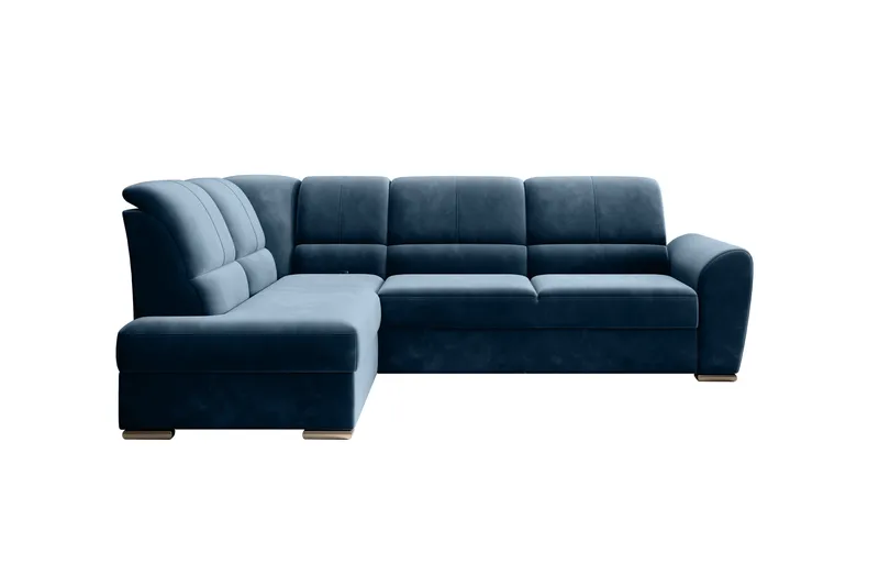 Sajmon Sovesofa m. Sjeselong 3-seter - Mørkeblå - Møbler - Sofaer - Sovesofaer - Langsgående sovesofa