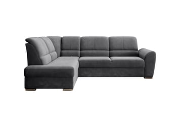 Sajmon Sovesofa m. Sjeselong 3-seter - Mørkegrå - Møbler - Sofaer - Sovesofaer - Langsgående sovesofa