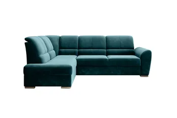 Sajmon Sovesofa m. Sjeselong 3-seter - Mørkegrønn - Møbler - Sofaer - Sovesofaer - Langsgående sovesofa