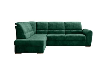Sajmon Sovesofa m. Sjeselong 3-seter - Mørkegrønn - Møbler - Sofaer - Sovesofaer - Langsgående sovesofa
