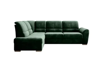 Sajmon Sovesofa m. Sjeselong 3-seter - Mørkegrønn - Møbler - Sofaer - Sovesofaer - Langsgående sovesofa