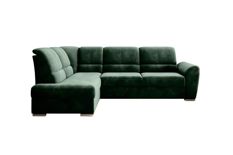 Sajmon Sovesofa m. Sjeselong 3-seter - Mørkegrønn - Møbler - Sofaer - Sovesofaer - Langsgående sovesofa