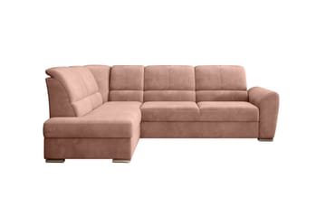 Sajmon Sovesofa m. Sjeselong 3-seter - Rosa - Møbler - Sofaer - Sovesofaer - Langsgående sovesofa