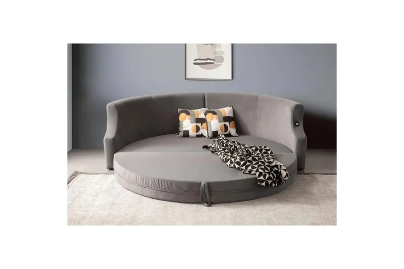 Salrican Sovesofa 3-seter - Grå - Møbler - Sofaer - Sovesofaer - 3 seters sovesofa