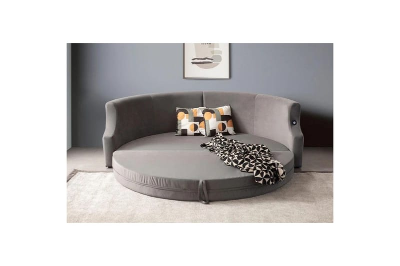 Salrican Sovesofa 3-seter - Grå - Møbler - Sofaer - Sovesofaer - 3 seters sovesofa