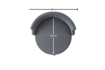 Salrican Sovesofa 3-seter - Grå - Møbler - Sofaer - Sovesofaer - 3 seters sovesofa