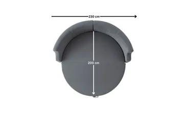 Salrican Sovesofa 3-seter - Grå - Møbler - Sofaer - Sovesofaer - 3 seters sovesofa