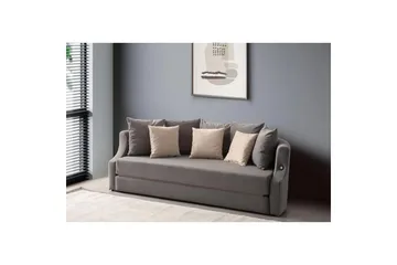 Salrican Sovesofa 3-seter - Grå - Møbler - Sofaer - Sovesofaer - 3 seters sovesofa