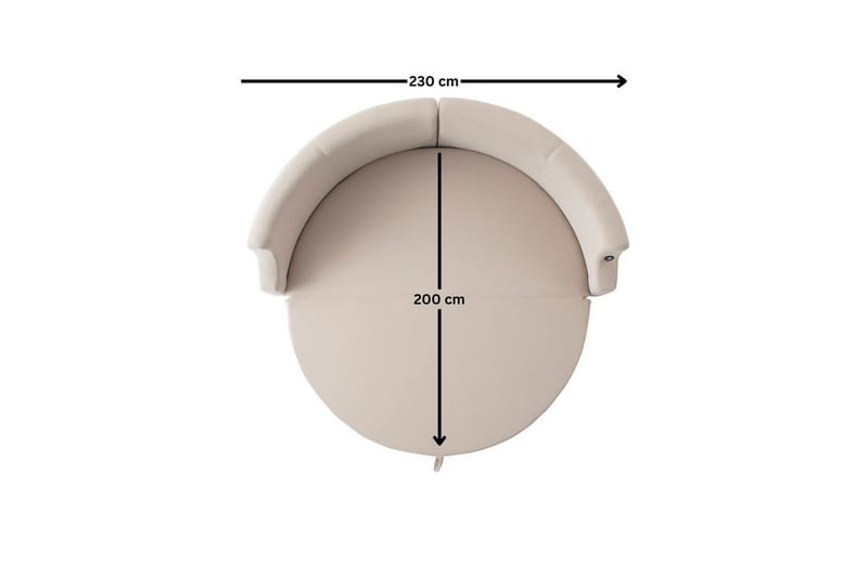 Salrican Sovesofa 3-seter - Kremhvit - Møbler - Sofaer - Sovesofaer - 3 seters sovesofa