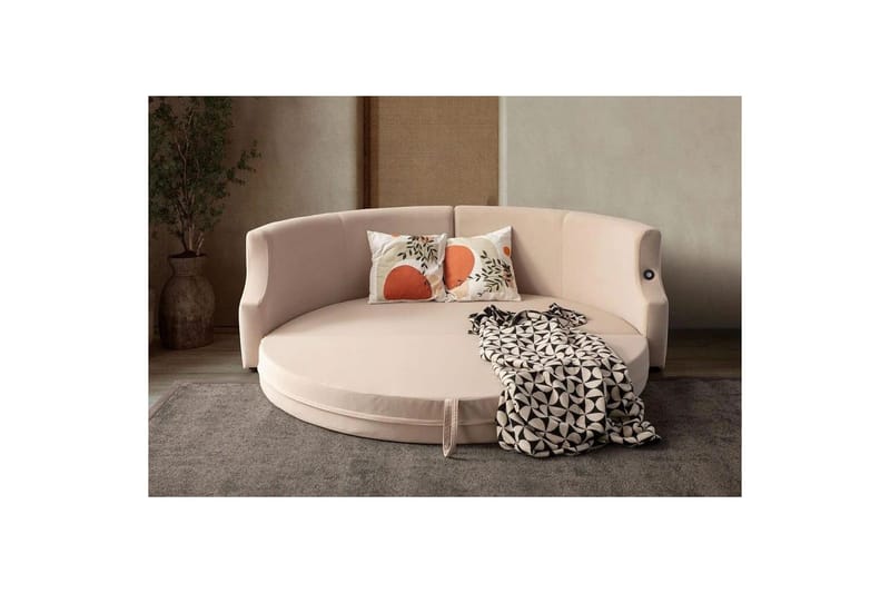 Salrican Sovesofa 3-seter - Kremhvit - Møbler - Sofaer - Sovesofaer - 3 seters sovesofa