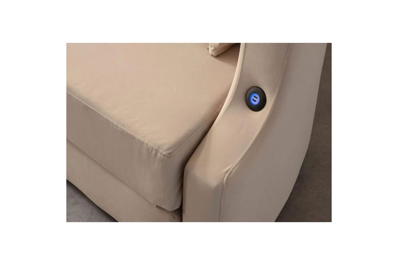 Salrican Sovesofa 3-seter - Kremhvit - Møbler - Sofaer - Sovesofaer - 3 seters sovesofa