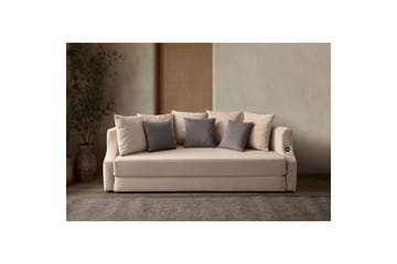 Salrican Sovesofa 3-seter - Kremhvit - Møbler - Sofaer - Sovesofaer - 3 seters sovesofa