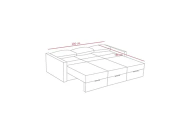 Savra Sovesofa 3-sits - Antrasitt - Møbler - Sofaer - Sovesofaer - Sovesofa divan