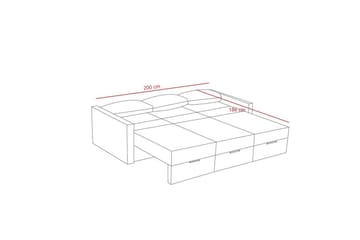 Savra Sovesofa 3-sits - Antrasitt - Møbler - Sofaer - Sovesofaer - Sovesofa divan