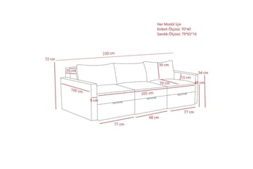 Savra Sovesofa 3-sits - Brun - Møbler - Sofaer - Sovesofaer - 3 seters sovesofa