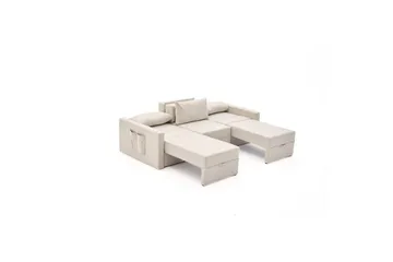 Savra Sovesofa 3-sits - Krem - Møbler - Sofaer - Sovesofaer - 3 seters sovesofa