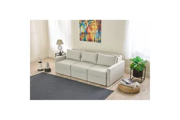 Savra Sovesofa 3-sits - Krem - Møbler - Sofaer - Sovesofaer - 3 seters sovesofa