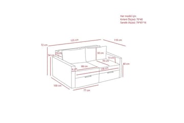 Savra Sovesofa med Divan 2-sits - Antrasitt - Møbler - Sofaer - Sovesofaer - Sovesofa divan