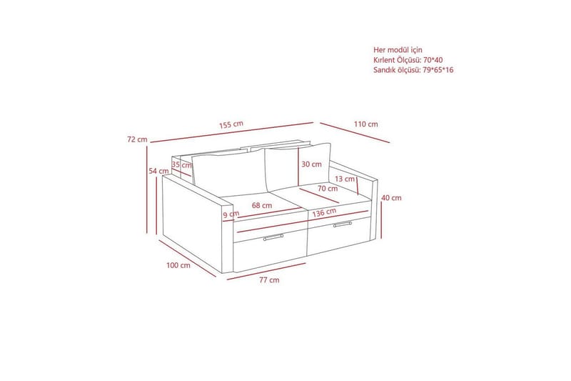 Savra Sovesofa med Divan 2-sits - Brun - Møbler - Sofaer - Sovesofaer - Sovesofa divan