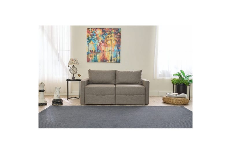 Savra Sovesofa med Divan 2-sits - Brun - Møbler - Sofaer - Sovesofaer - Sovesofa divan