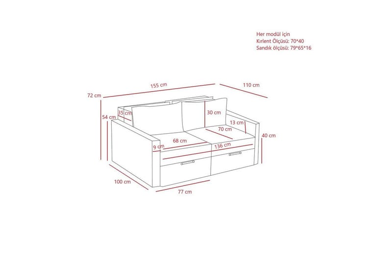 Savra Sovesofa med Divan 2-sits - Brun - Møbler - Sofaer - Sovesofaer - Sovesofa divan