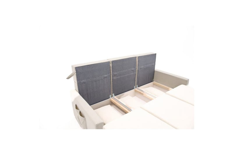 Savra Sovesofa med Divan 2-sits - Krem - Møbler - Sofaer - Sovesofaer - 2 seters sovesofa