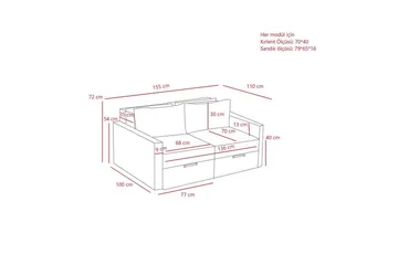 Savra Sovesofa med Divan 2-sits - Krem - Møbler - Sofaer - Sovesofaer - 2 seters sovesofa