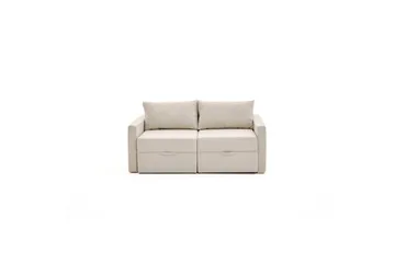 Savra Sovesofa med Divan 2-sits - Krem - Møbler - Sofaer - Sovesofaer - 2 seters sovesofa