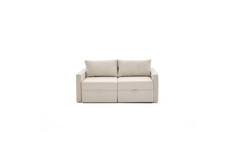 Savra Sovesofa med Divan 2-sits - Krem - Møbler - Sofaer - Sovesofaer - 2 seters sovesofa