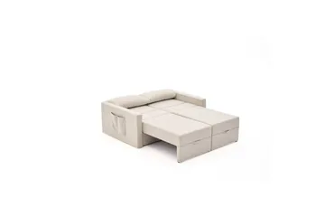 Savra Sovesofa med Divan 2-sits - Krem - Møbler - Sofaer - Sovesofaer - 2 seters sovesofa