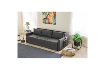 Savra Sovesofa med Divan 3-sits - Antrasitt - Møbler - Sofaer - Sovesofaer - Hjørnesovesofa