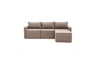 Savra Sovesofa med Divan 3-sits - Brun - Møbler - Sofaer - Sovesofaer - Hjørnesovesofa