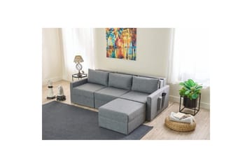 Savra Sovesofa med Divan 3-sits - Grå - Møbler - Sofaer - Sovesofaer - Hjørnesovesofa
