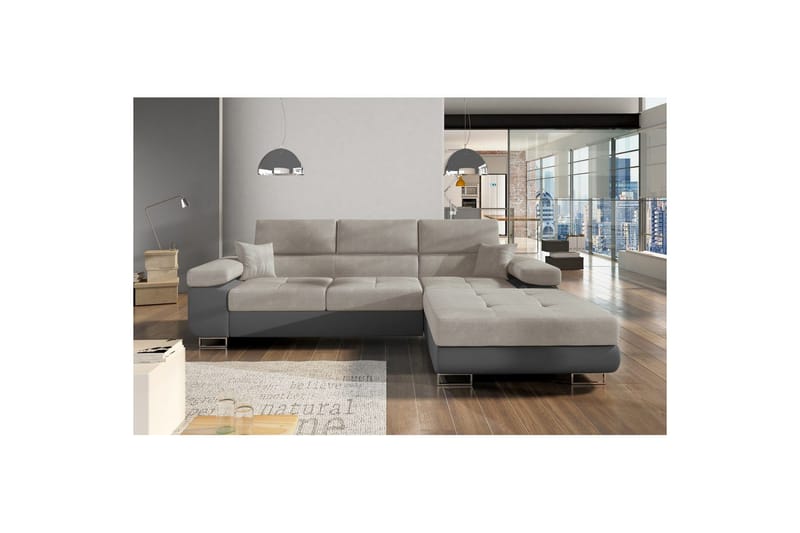 Seksjon Eltap Armando 289x85x203 cm, Soro 83, Soft 29, Hvit, Grå, Høyre