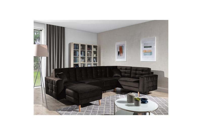 Seksjon Eltap Asgard U 326x202x93 cm - Monolith 29, Brun - Møbler - Sofaer - Sovesofaer - Hjørnesovesofa