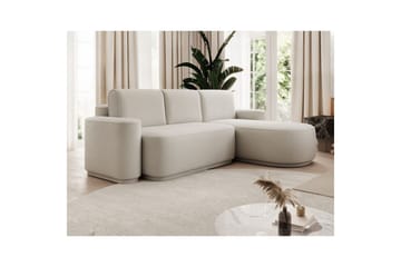 Seksjon Eltap Aurumm 285x92x180 cm - Amore 01, Hvit, Høyre - Møbler - Sofaer - Sovesofaer - Sovesofa divan