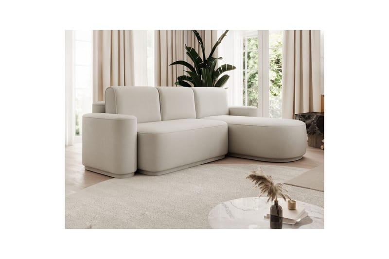 Seksjon Eltap Aurumm 285x92x180 cm - Amore 01, Hvit, Høyre - Møbler - Sofaer - Sovesofaer - Sovesofa divan