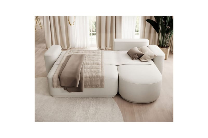 Seksjon Eltap Aurumm 285x92x180 cm - Amore 01, Hvit, Høyre - Møbler - Sofaer - Sovesofaer - Sovesofa divan