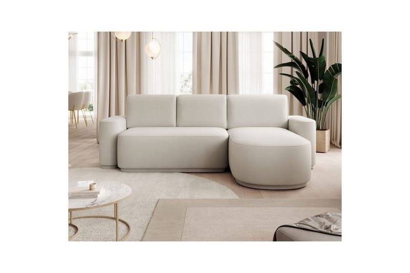 Seksjon Eltap Aurumm 285x92x180 cm - Amore 01, Hvit, Høyre - Møbler - Sofaer - Sovesofaer - Sovesofa divan