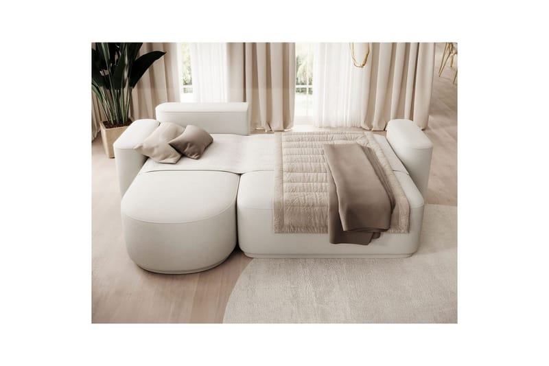 Seksjon Eltap Aurumm 285x92x180 cm - Amore 01, Hvit, Venstre - Møbler - Sofaer - Sovesofaer - Sovesofa divan